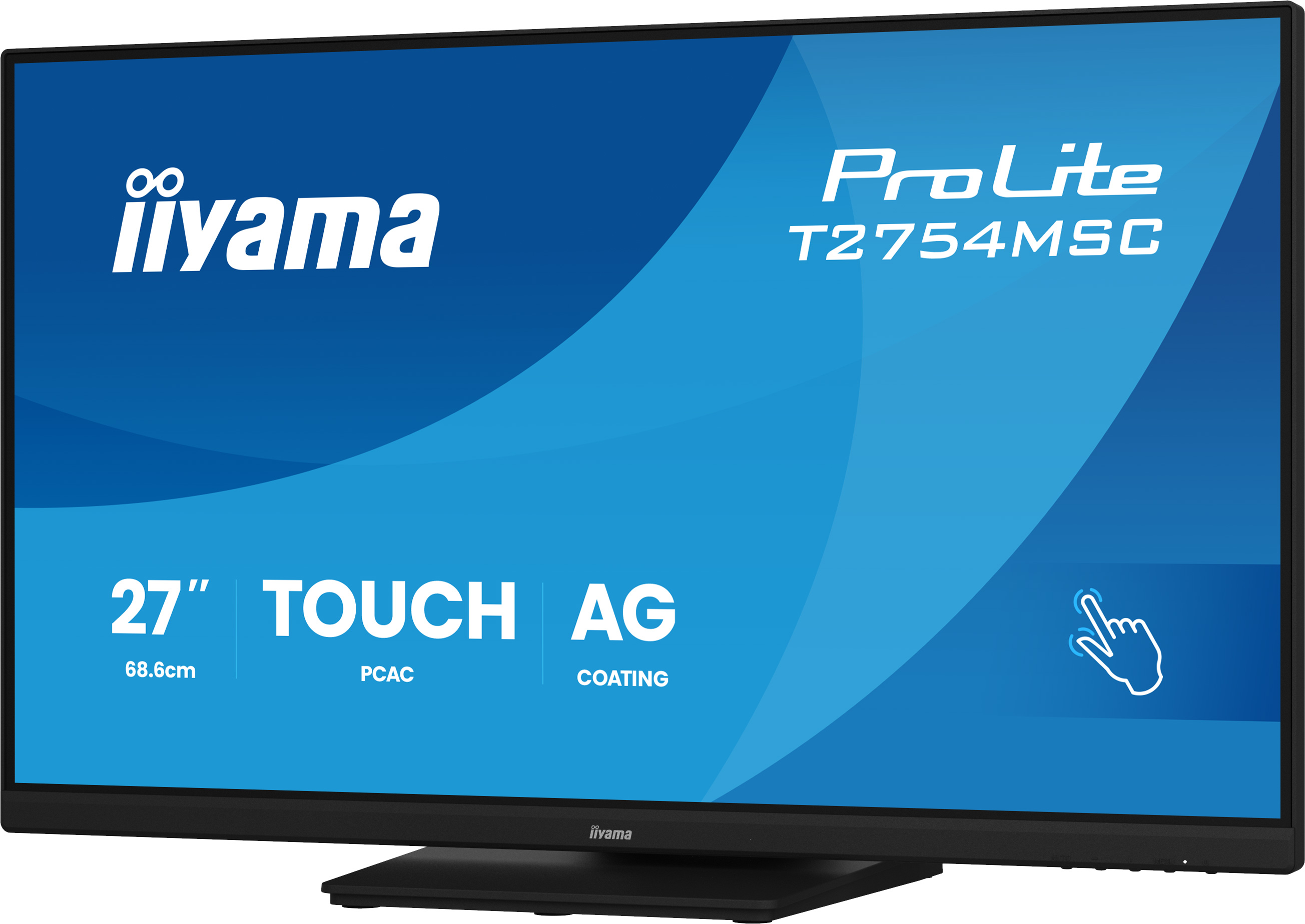 27" iiyama T2754MSC-B2AG: IPS, FHD, AG, 10P, HDMI, repr 