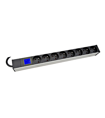 PDU IT METER, integr.merenie, 8x CSN, Al, 19
