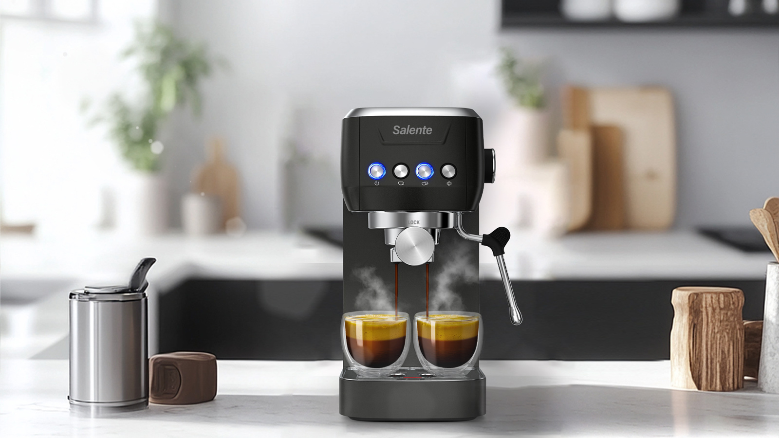 Salente Coffio, pákový kávovar, black-anthracite 