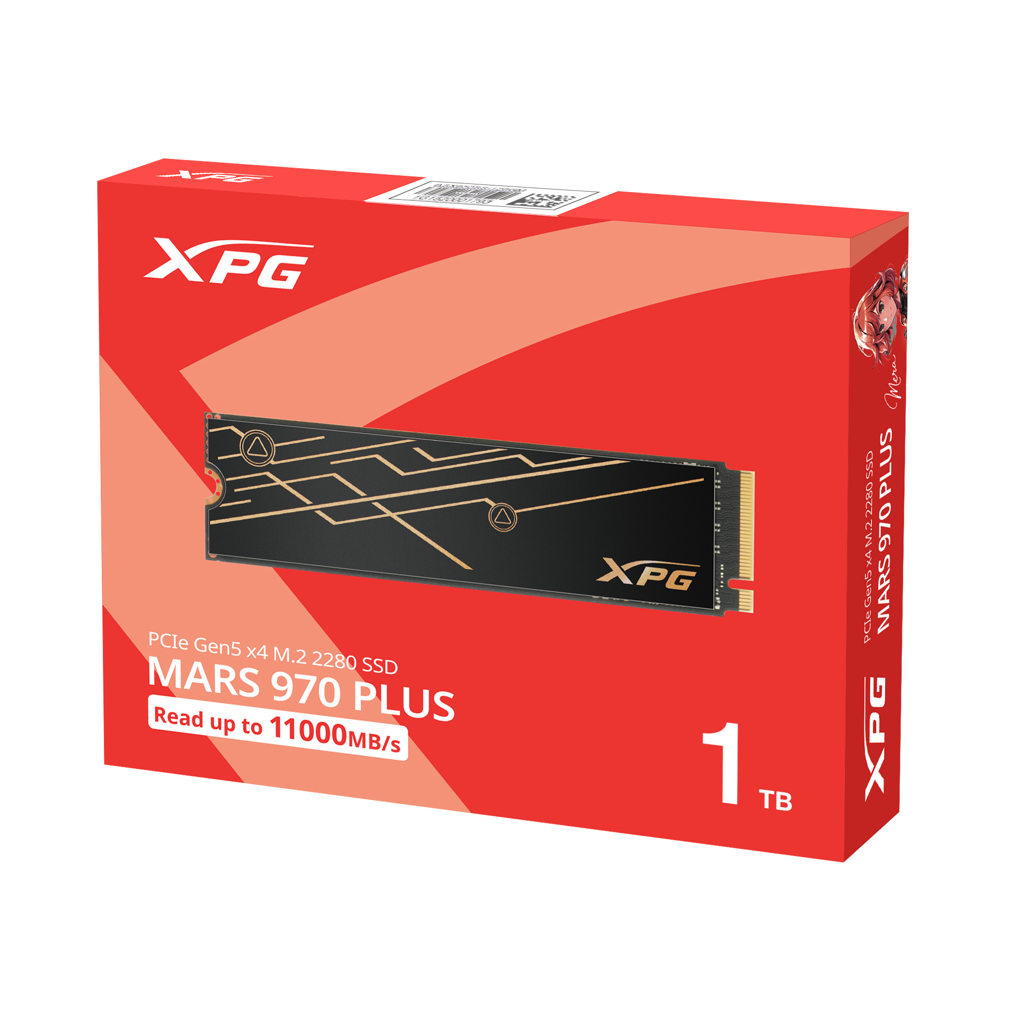 ADATA MARS 970 PLUS/ 1TB/ SSD/ M.2 NVMe/ Čierna/ Heatsink/ 5R 