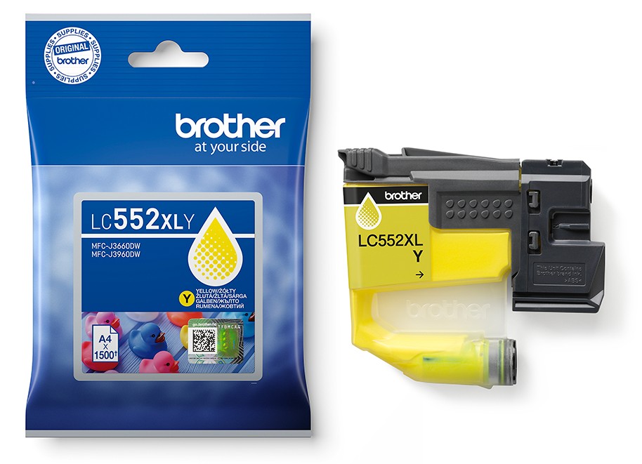 Brother LC-552XLY - atrament žltý XL 