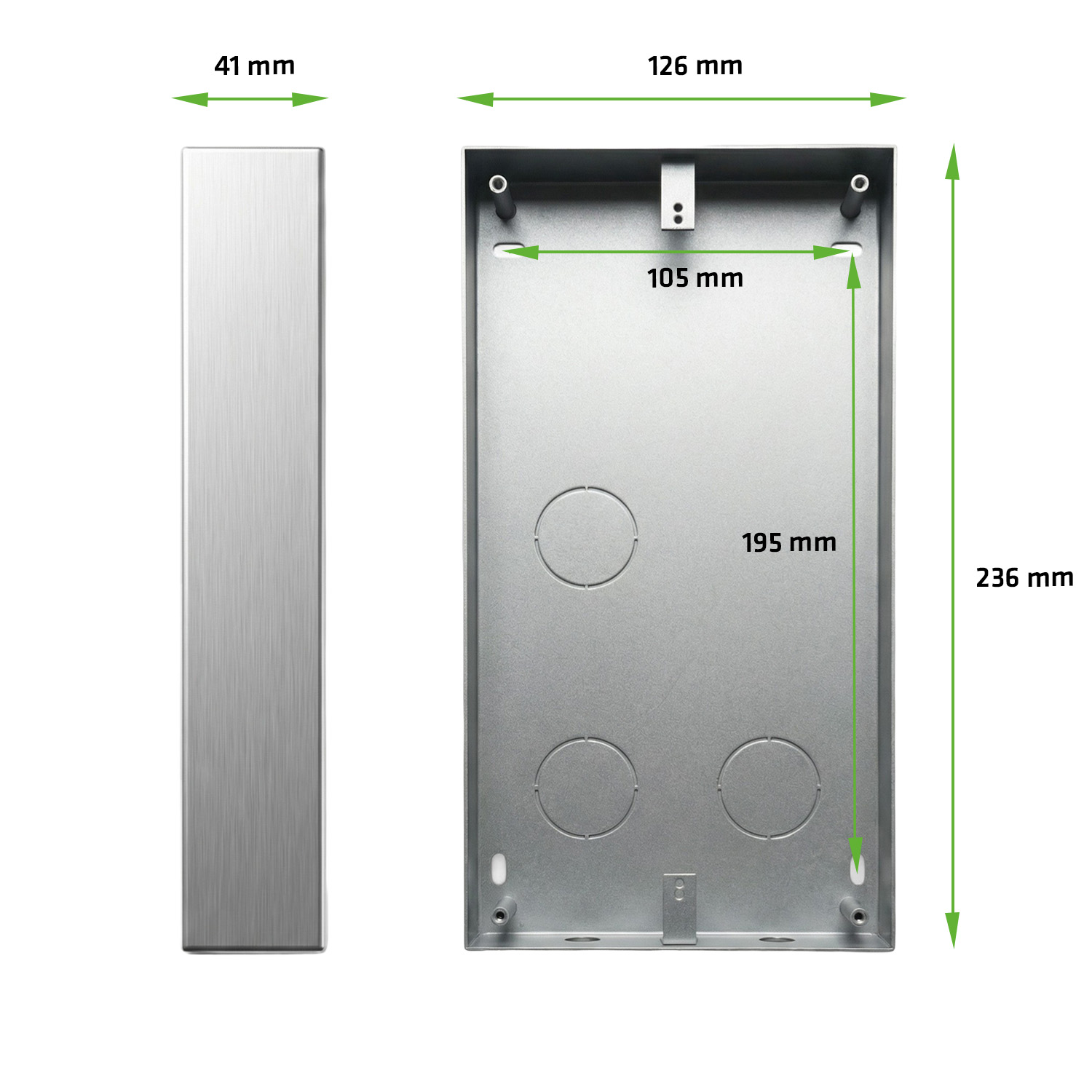 EVOLVEO DoorPhone ID-MSB Kovová povrchová montážna krabica pre vonkajšiu jednotku 