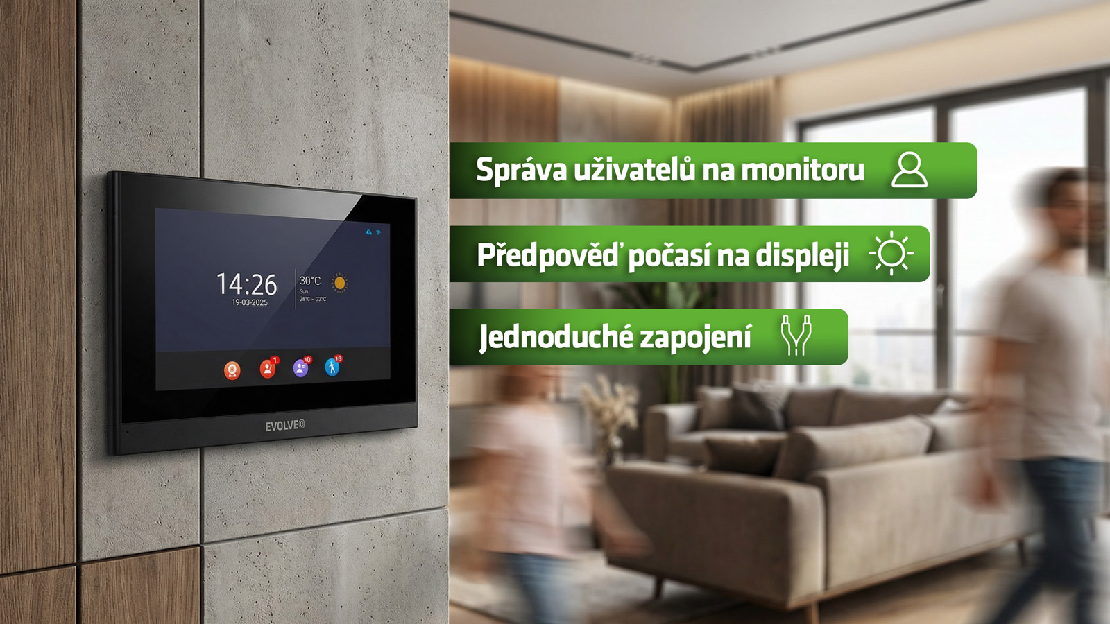 EVOLVEO DoorPhone ID-2, 2-drôtový videotelefón pre dva byty s RFID, odtlačkom prsta a podporou ONVIF ka 