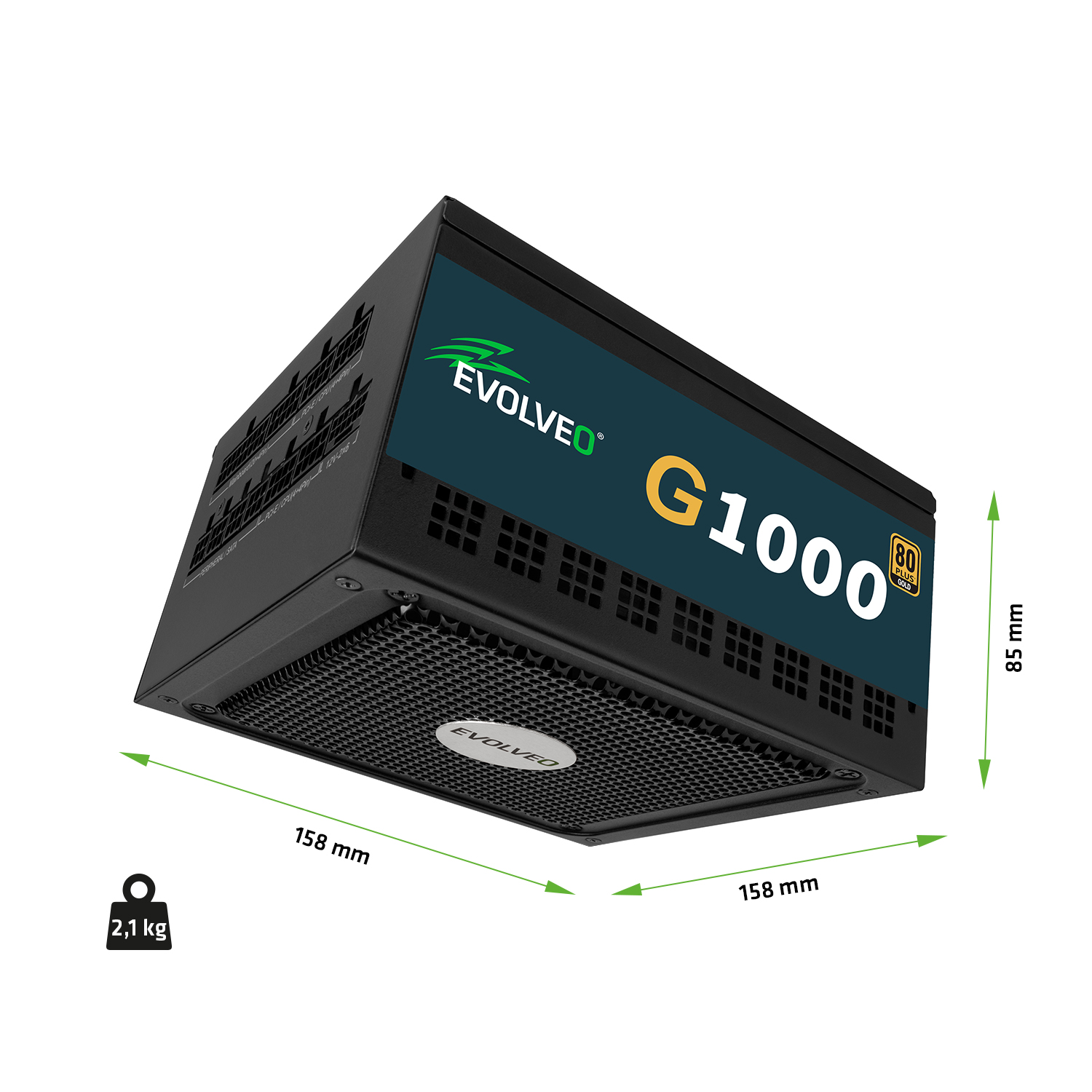 EVOLVEO G1000/ 1000W/ ATX 3.0/ 80PLUS Gold/ Modular 