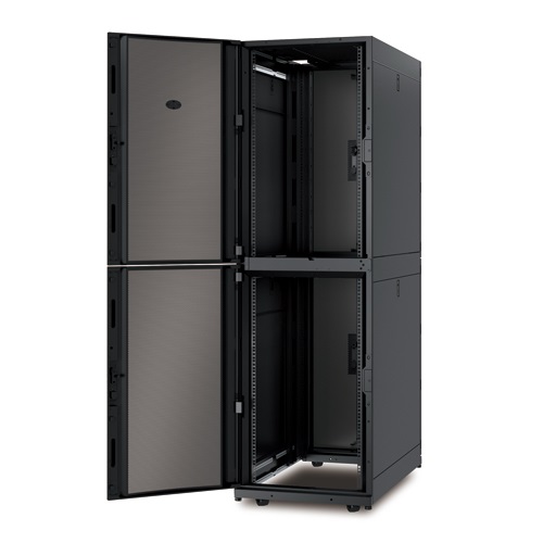 NetShelter SX Colocation 2 x 20U 600mm Widex1070mm Deep Encl w.Sides Black 