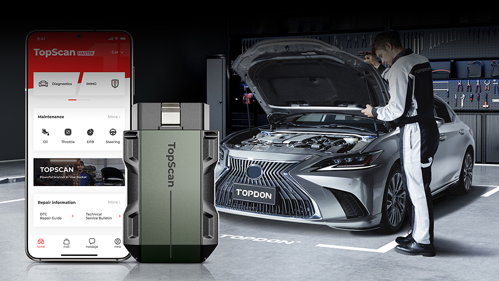 TOPDON diagnostické zariadenie TopScan Master/ Bluetooth/ Android/ iOS/ 30 funkcií/ Detekcia chýb 