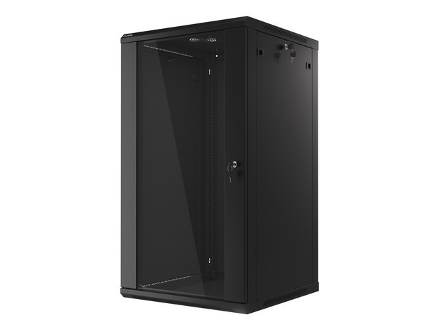 LANBERG 19" RACKOVÁ SKRIŇA PRO MONTÁŽ NA STENU 22U/ 600X600 (FLAT PACK) ČIERNA V2 
