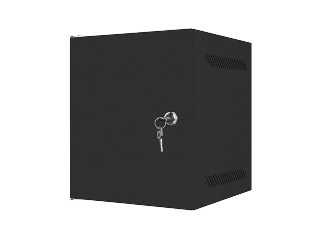LANBERG RACKOVÁ SKRIŇA 10" PRO MONTÁŽ NA STENU 6U/ 280X310 PRO VLASTNÚ MONTÁŽ S KOVOVÝMI DVERAMI ČIERNA 