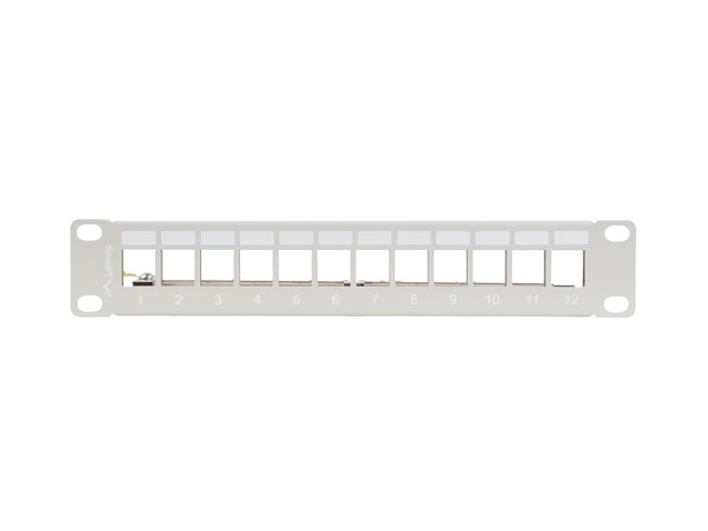 LANBERG PATCH PANEL 12 PORTOV 1U 10" FTP PRO MODULY KEYSTONE ŠEDÝ V2 