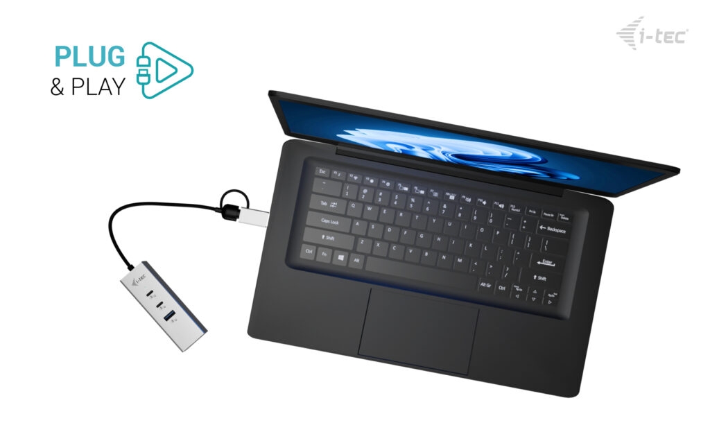 i-tec USB-C/ USB-A Metal HUB 3 (2x USB-C, 1x USB-A) Port + 2.5GLAN 