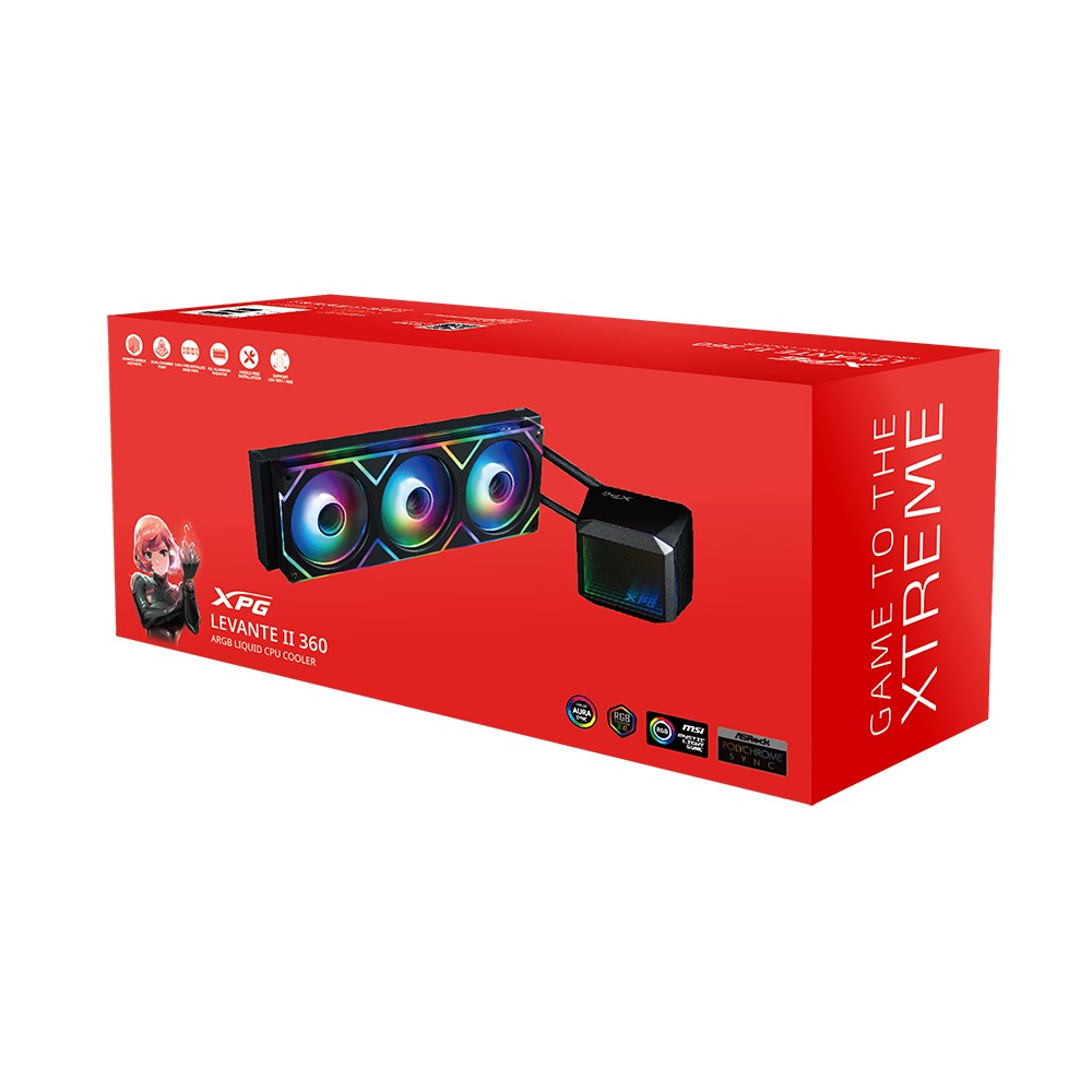 Adata XPG Levante II 360 vodné chladenie CPU, RGB 