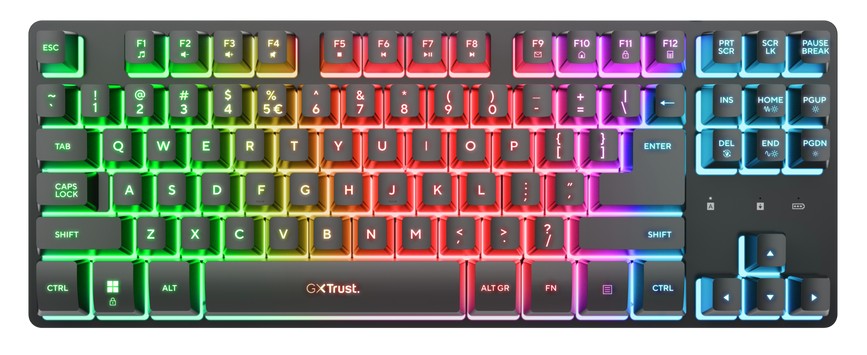 Trust GXT831 Thado TKL/ Bezdrôtové USB/ US/ Čierna 