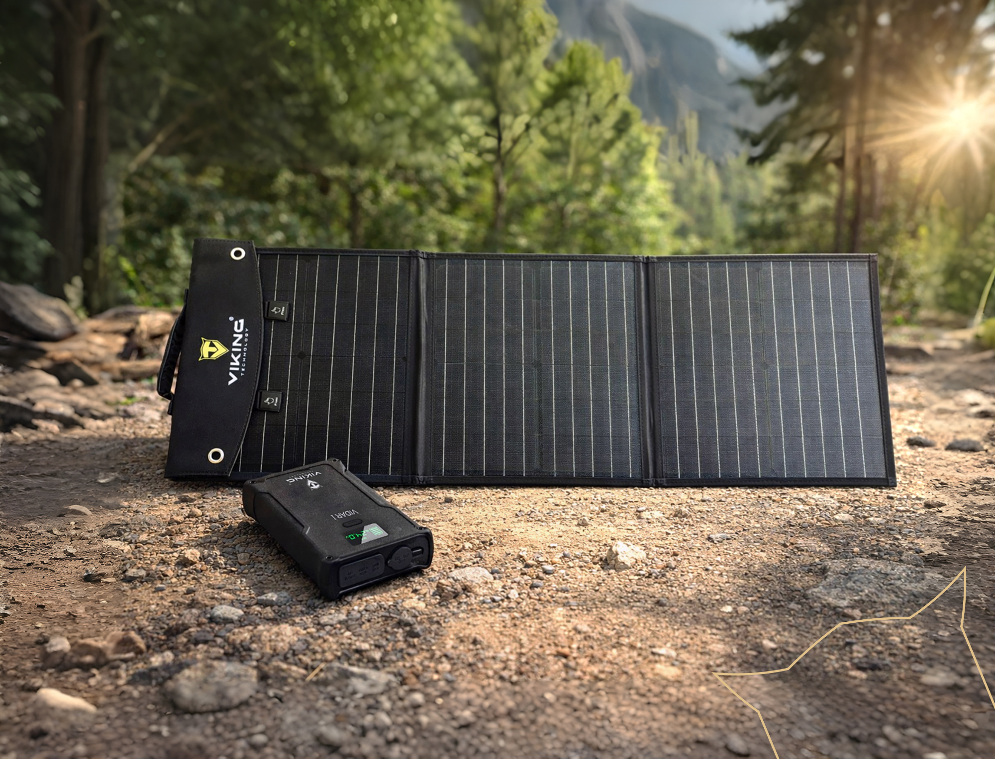Set powerbanka Viking VIDAR I a solárny panel Viking L60 PD 