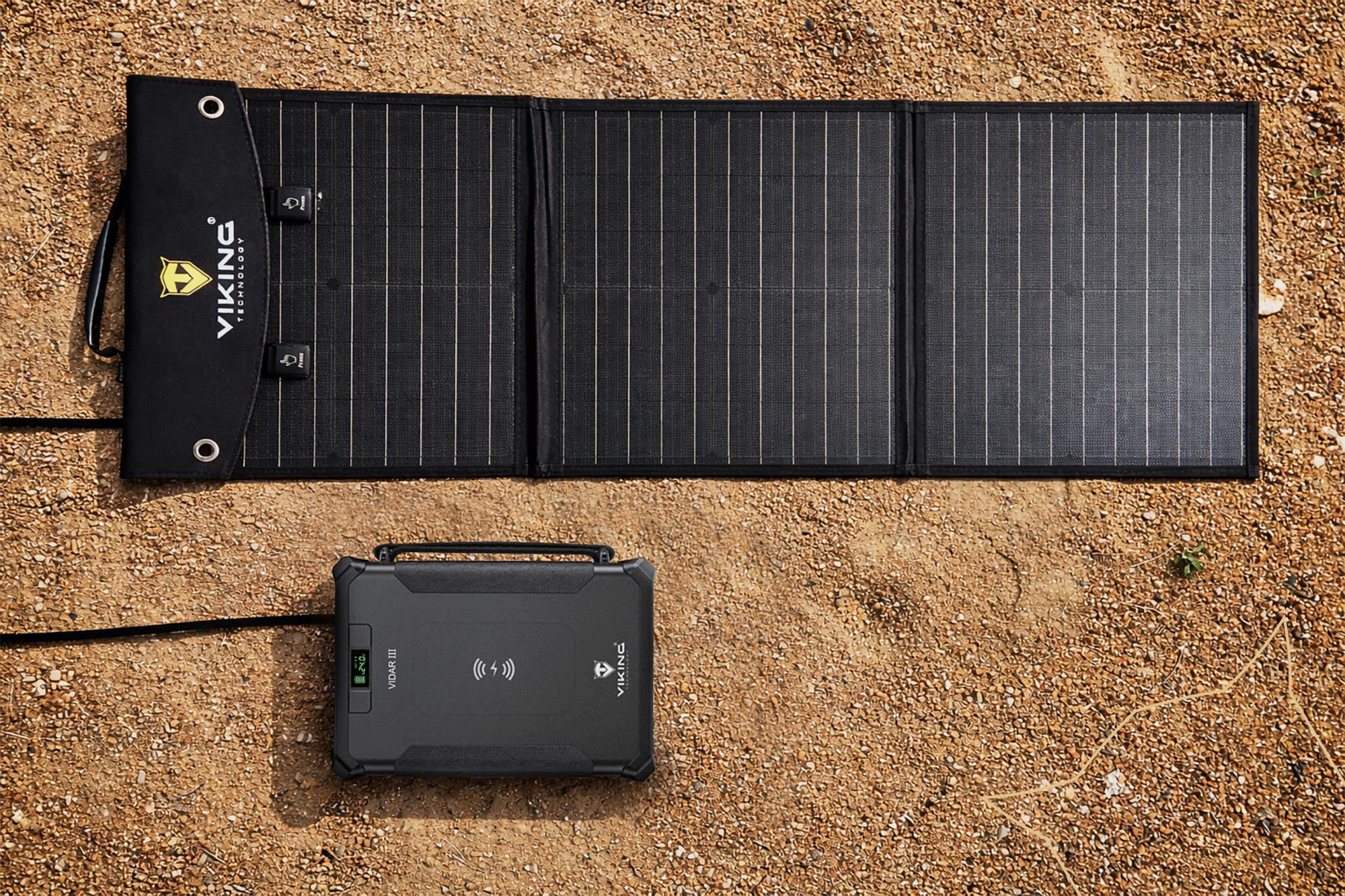 Set powerbanka Viking VIDAR III a solárny panel Viking L60 PD 