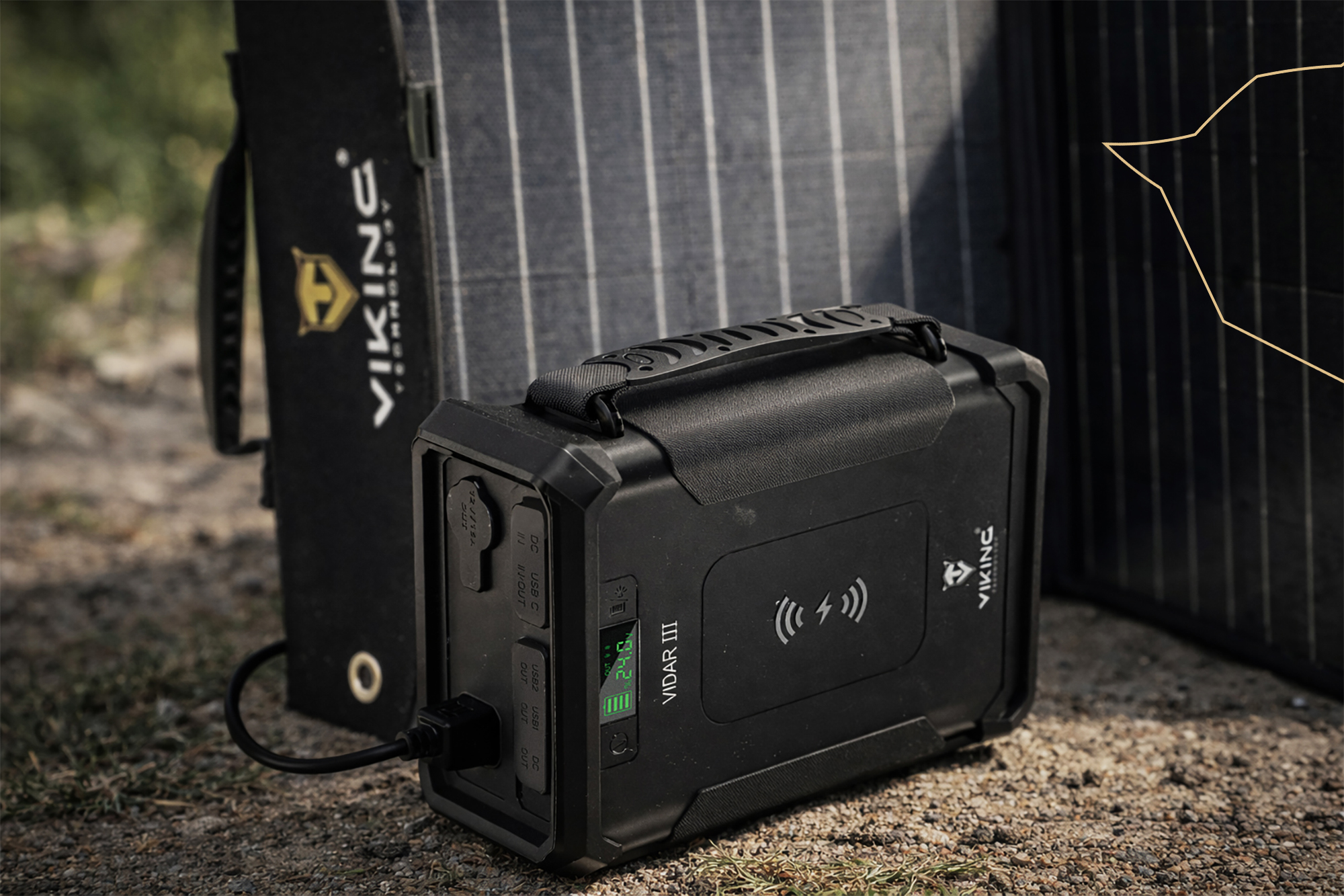 Set powerbanka Viking VIDAR III a solárny panel Viking L60 PD 
