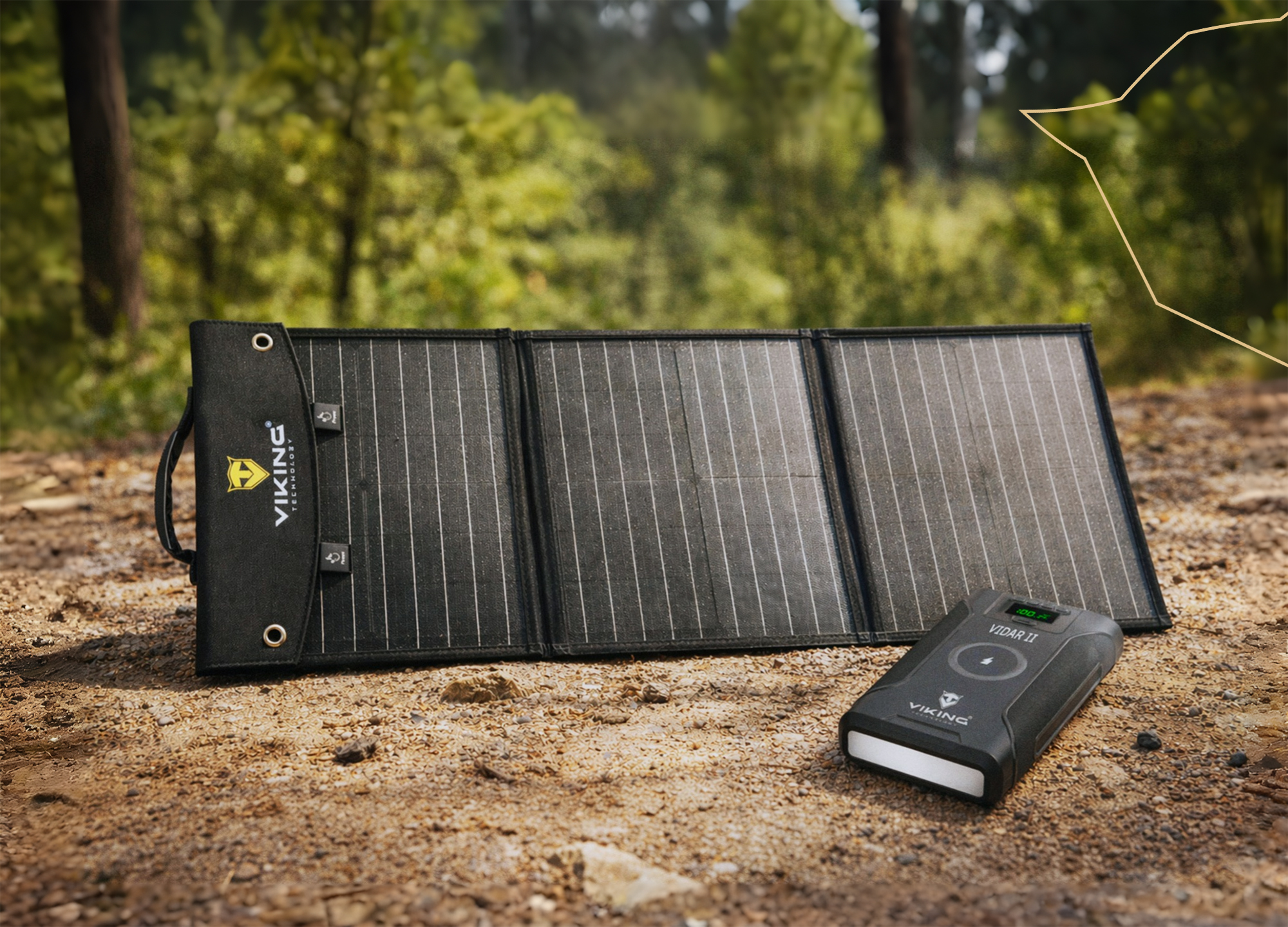 Set powerbanka Viking VIDAR II a solárny panel Viking L60 PD 