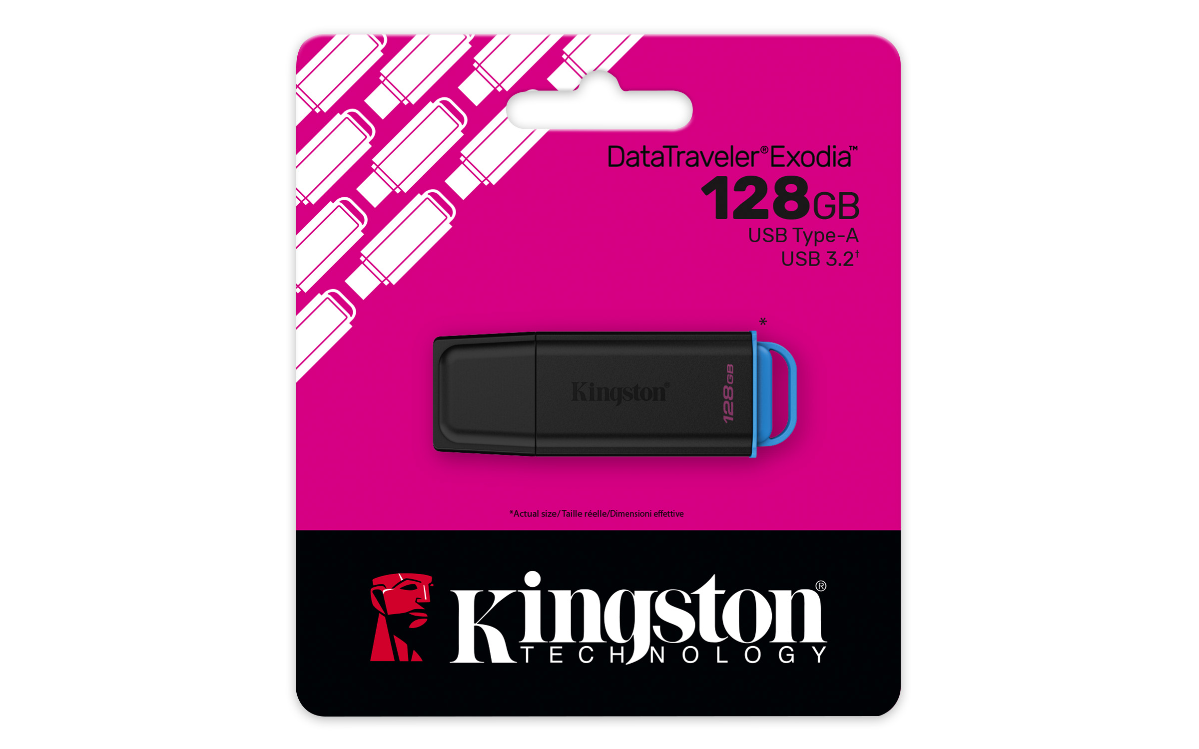 Kingston DataTraveler Exodia/ 128GB/ USB 3.2/ USB-A/ Čierna 