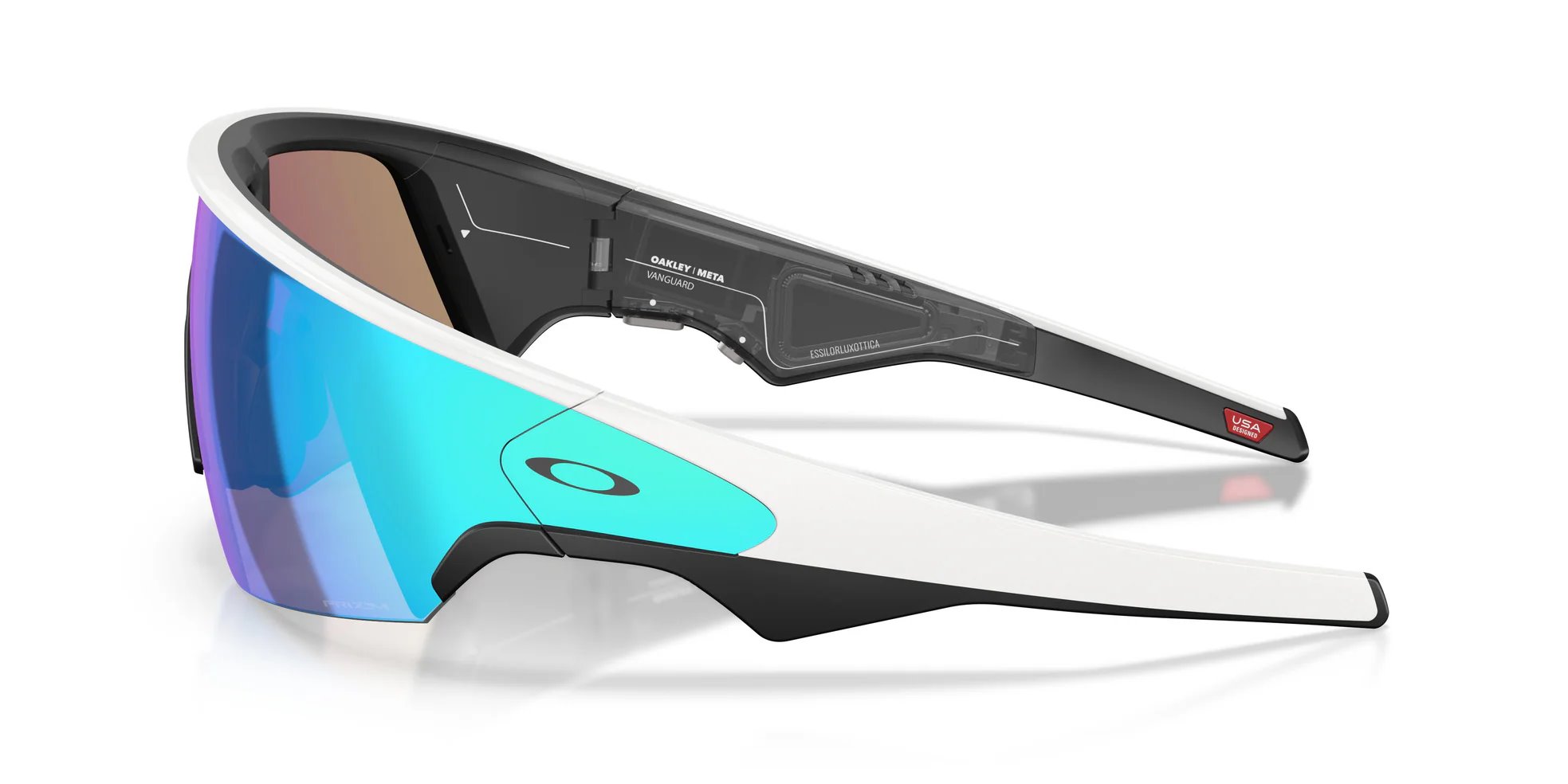 Meta Oakley Vanguard prizm sapphire lenses, white frame 