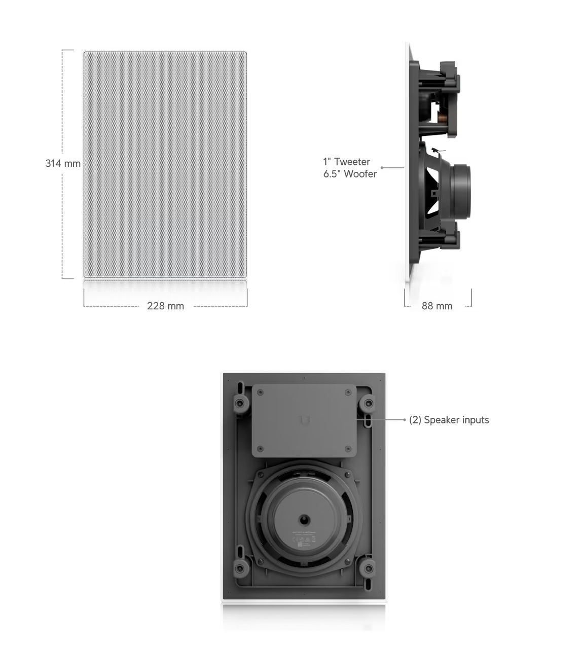 Ubiquiti UACC-In-Wall-Speaker - UniFi Play In-Wall Speaker 
