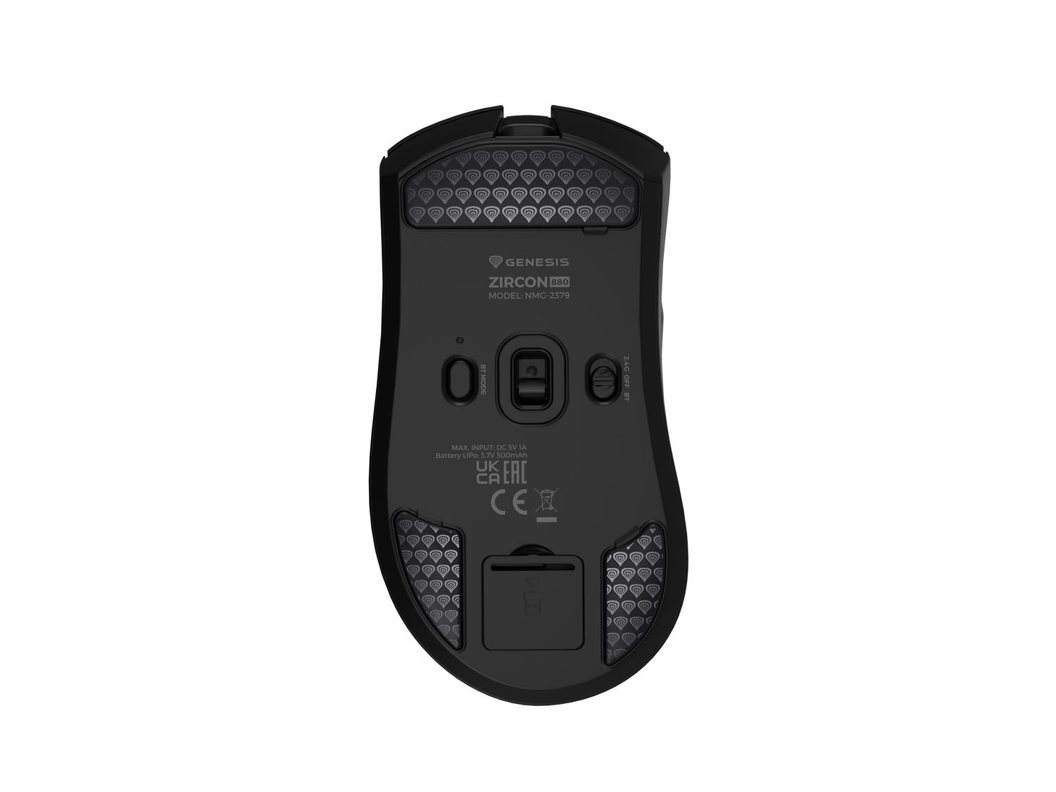 Herná bezdrôtová myš Genesis ZIRCON 880/ Herná/ Optická/ 12 000 DPI/ USB+BT/ Čierna 