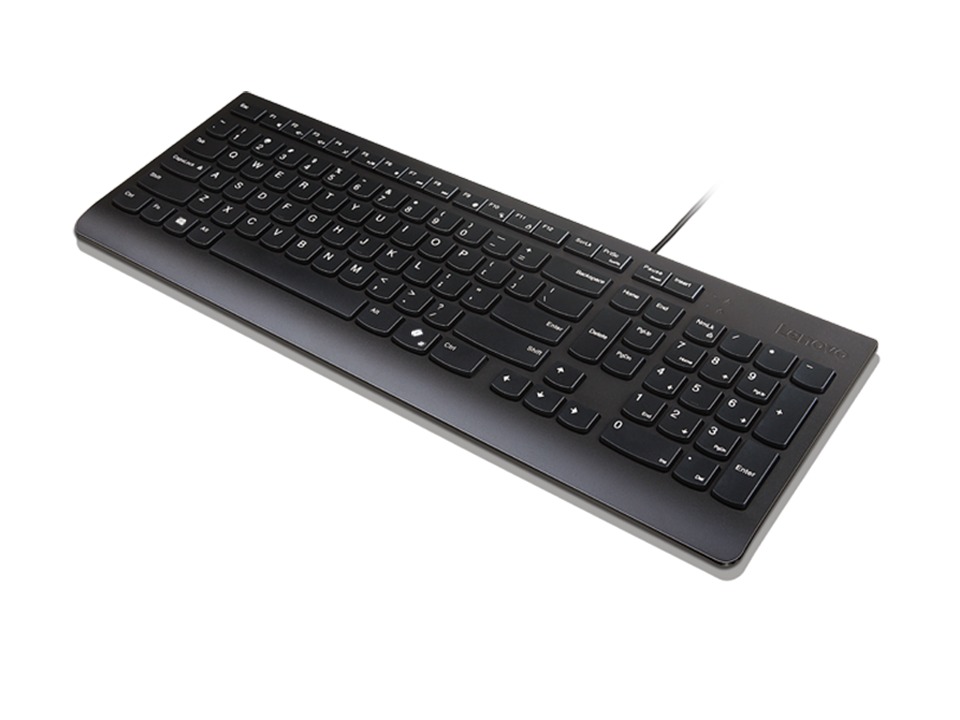 Lenovo Essential Wired Keyboard/ Drôtové USB-A/ RU/ Čierna 