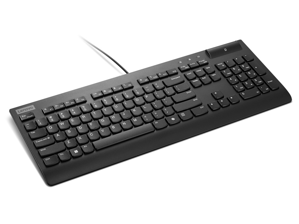 Lenovo Smartcard Wired Keyboard II AI-US Euro/ Drôtové USB-A/ US/ Čierna 