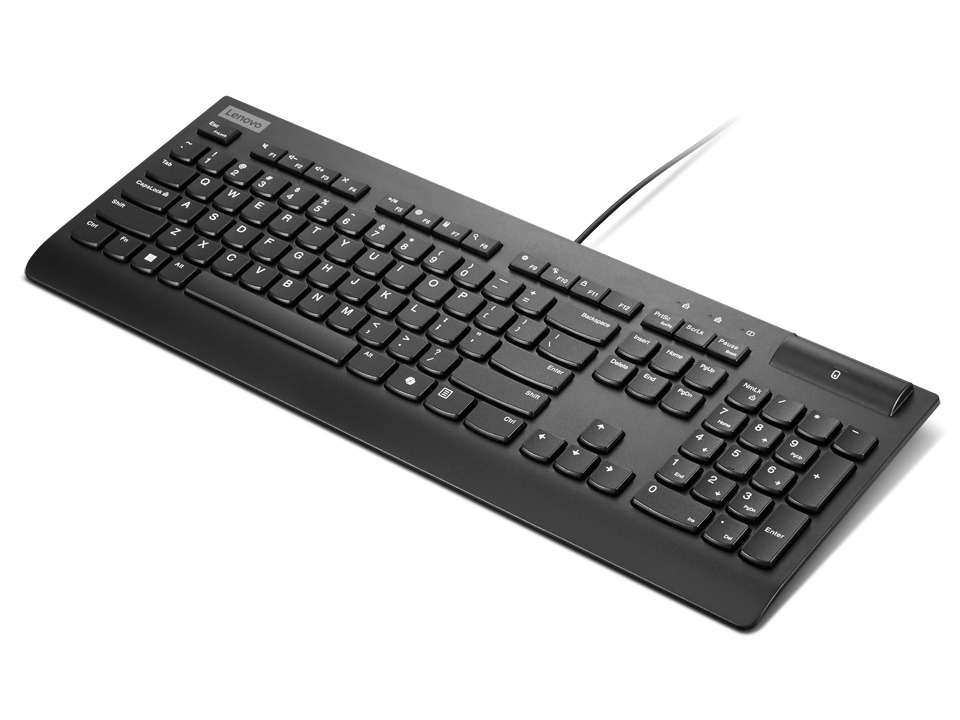 Lenovo Smartcard Wired Keyboard II AI-US Euro/ Drôtové USB-A/ US/ Čierna 