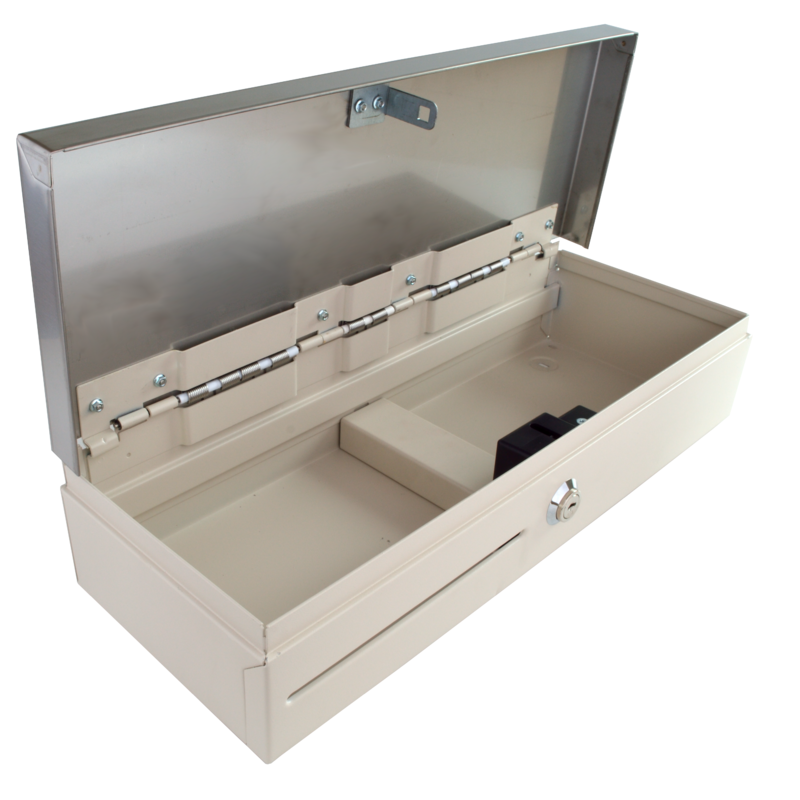 Pokladničná zásuvka flip-top FT-460C3 - s kab, biela 