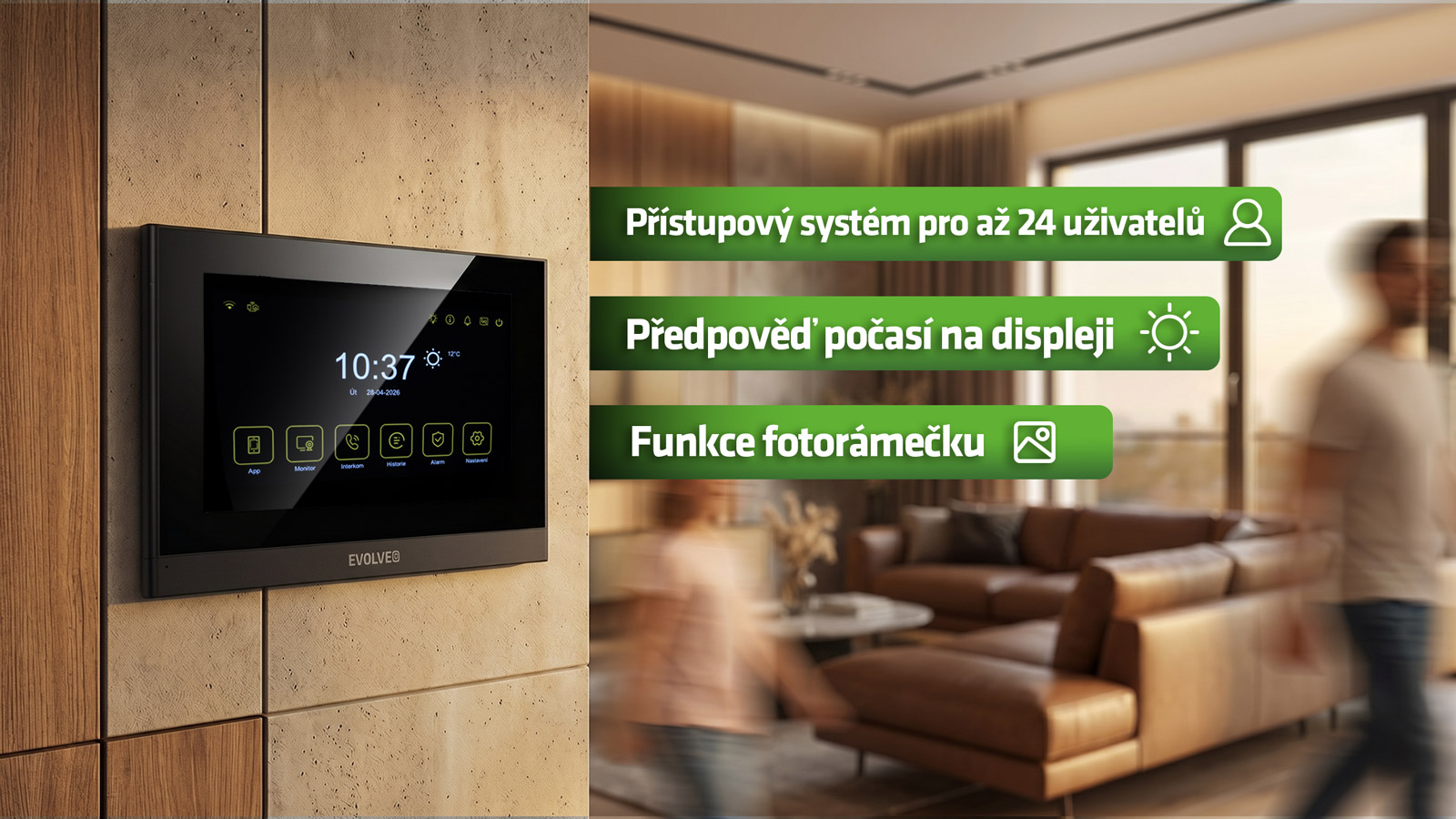 EVOLVEO DoorPhone AHD7 Plus – domový videotelefón s čipovým odomykaním a mobilnou aplikáciou 