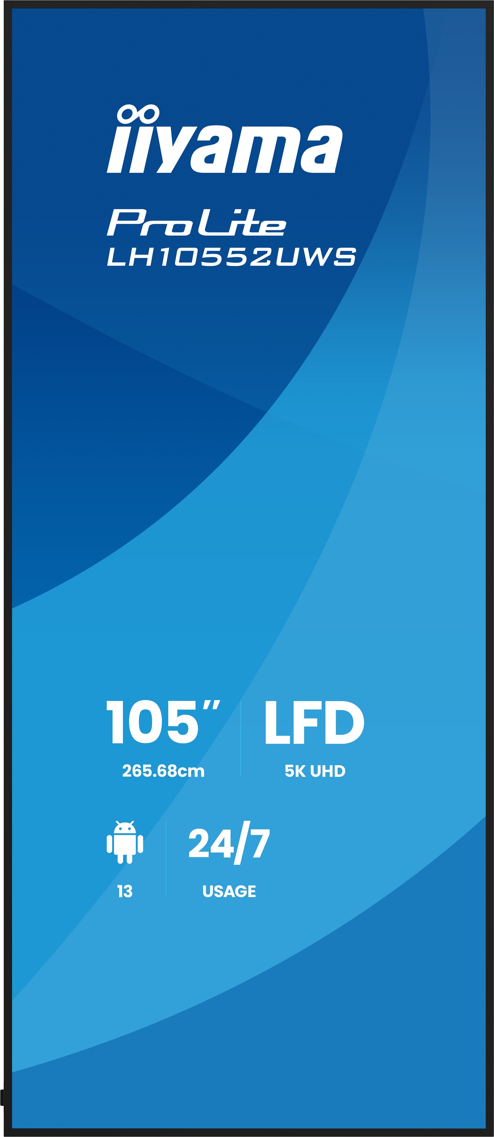 105" iiyama LH10552UWS-B1AG: IPS, 5K, USB-C, 24/ 7 