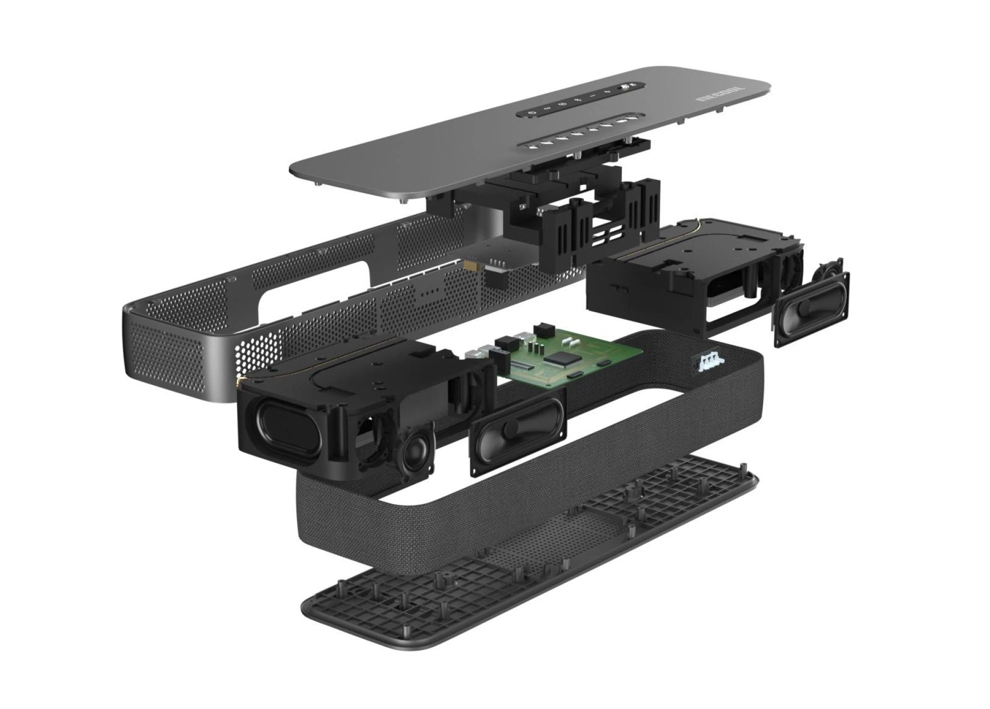 MECOOL Soundbar s Google TV + Subwoofer + 2x repro 