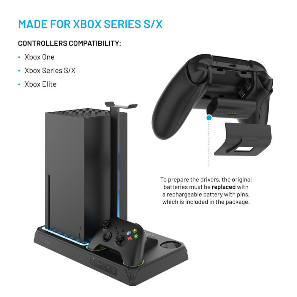 Multifunkčná stanica FIXED Xbox Ser. X a S, čierna 