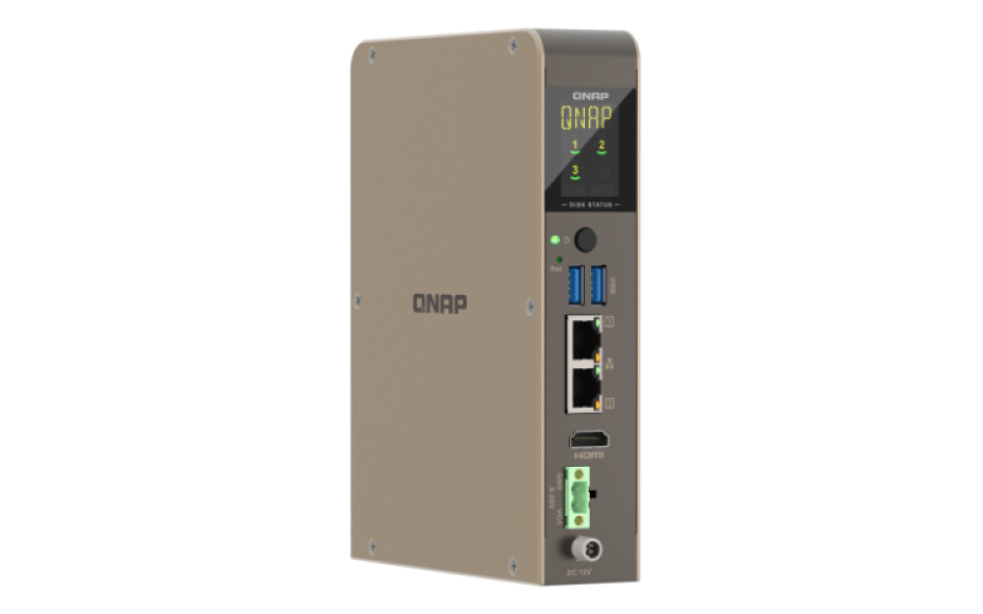 QNAP QBoat-300 (priemyselný NAS, 4core ARM, 4GB RAM, 3x M.2 slot, 2x 1GbE, 2x USB 3.2, 1x HDMI) 