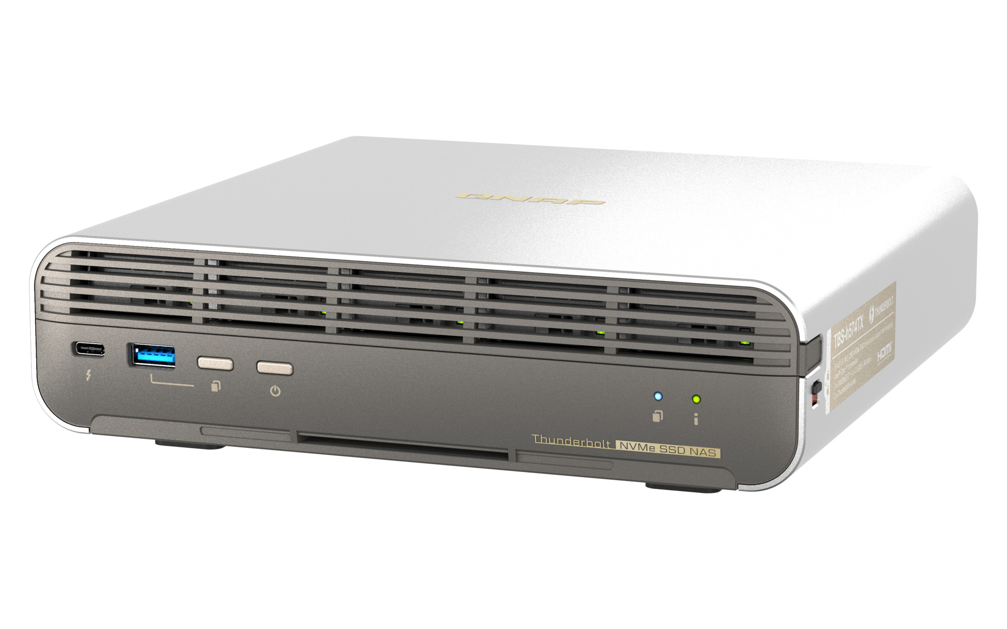 QNAP TBS-h574TX-i5U-16G (10core, 16GB RAM, 5x E1.S/ M.2 slot, 1x 2, 5GbE, 1x 10GbE, 2x Thunderbolt 4) 