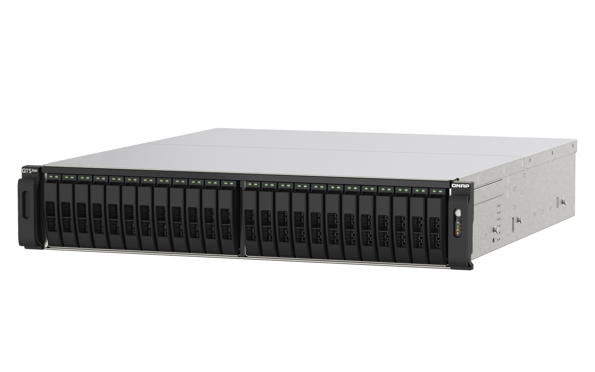 QNAP TS-h2490FU-7302P-64G (AMD EPYC, ZFS, 64GB ECC RAM, 24x 2, 5" U.2, 2x 2, 5GbE, 4x 25Gb SFP28) 