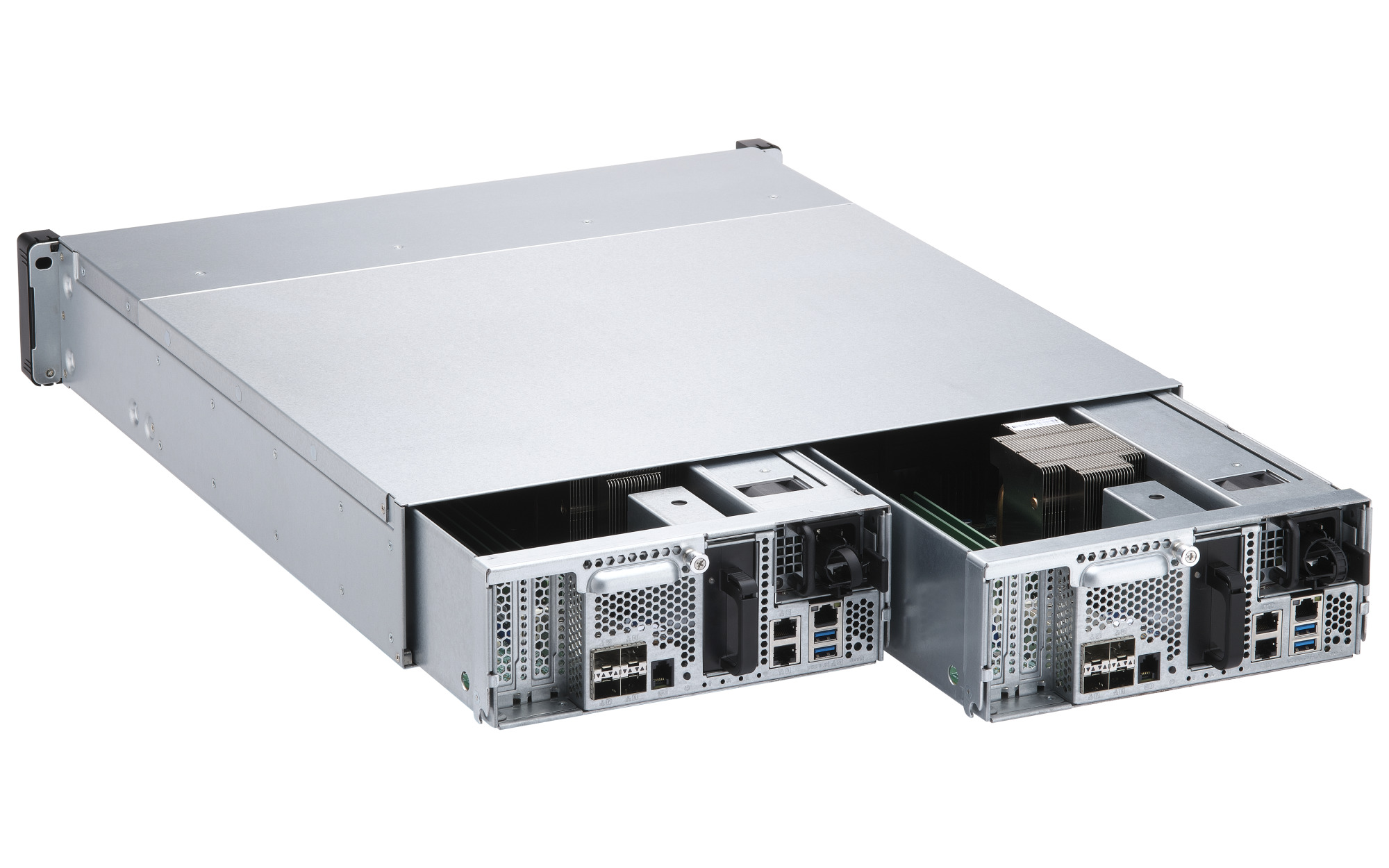QNAP ES2486AFdc-2142IT-128G (all-flash NAS, duálny radič, 2x Xeon, 2x 64GB RAM, 24x 2, 5" U.2/ U.3) 