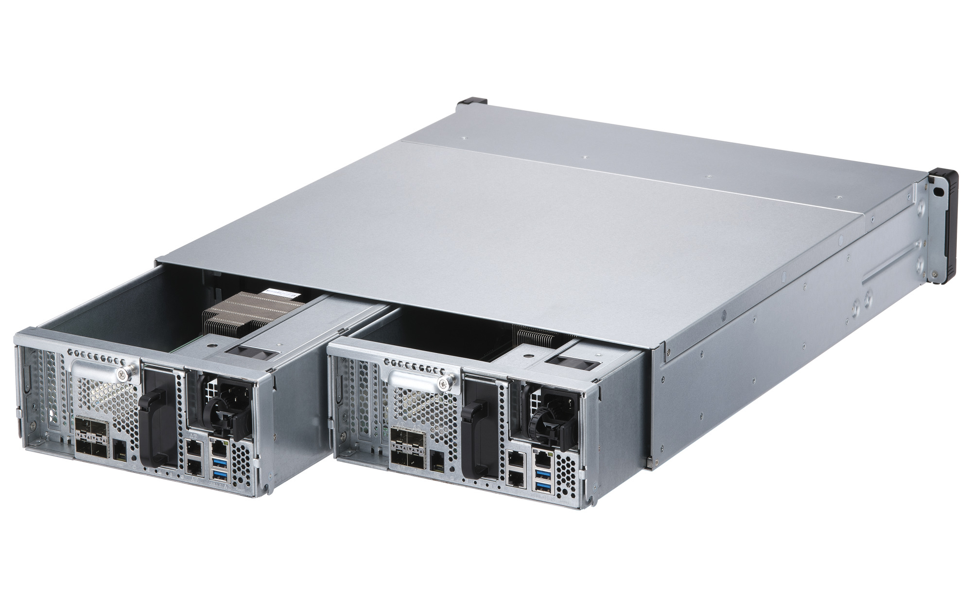 QNAP ES2486AFdc-2142IT-128G (all-flash NAS, duálny radič, 2x Xeon, 2x 64GB RAM, 24x 2, 5" U.2/ U.3) 