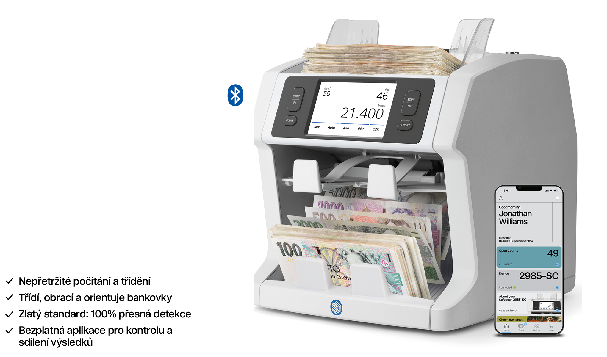 Počítačka bankoviek SAFESCAN 2995-SC 