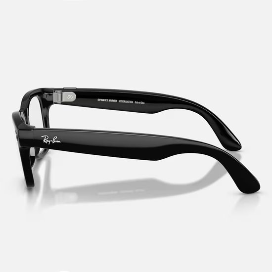 Meta Ray-Ban Gen2 Wayfarer, Shiny Black, Green transitions 
