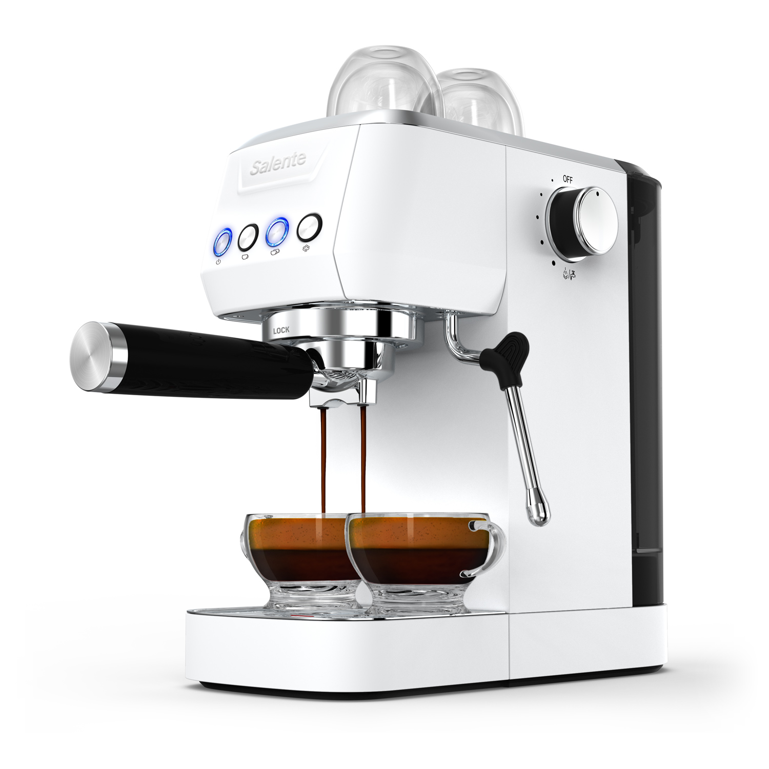 Salente Coffio, pákový kávovar, biely 