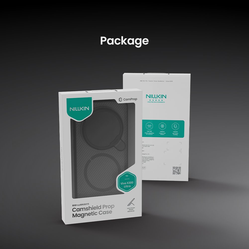 Nillkin CamShield Prop Magnetic Zadný Kryt pre Vivo X300 Ultra Transparent Black 