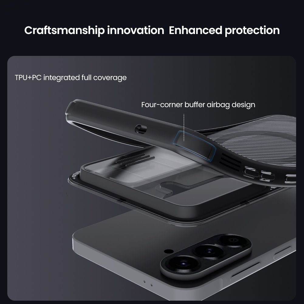 Nillkin CamShield PRO Magnetic Zadný Kryt pre Samsung Galaxy A57 Transparent Black 