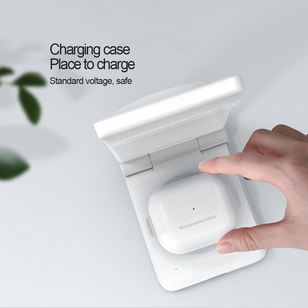 Nillkin PowerTrio 3v1 Bezdrôtová Nabíjačka MagSafe pre Samsung Watch White 