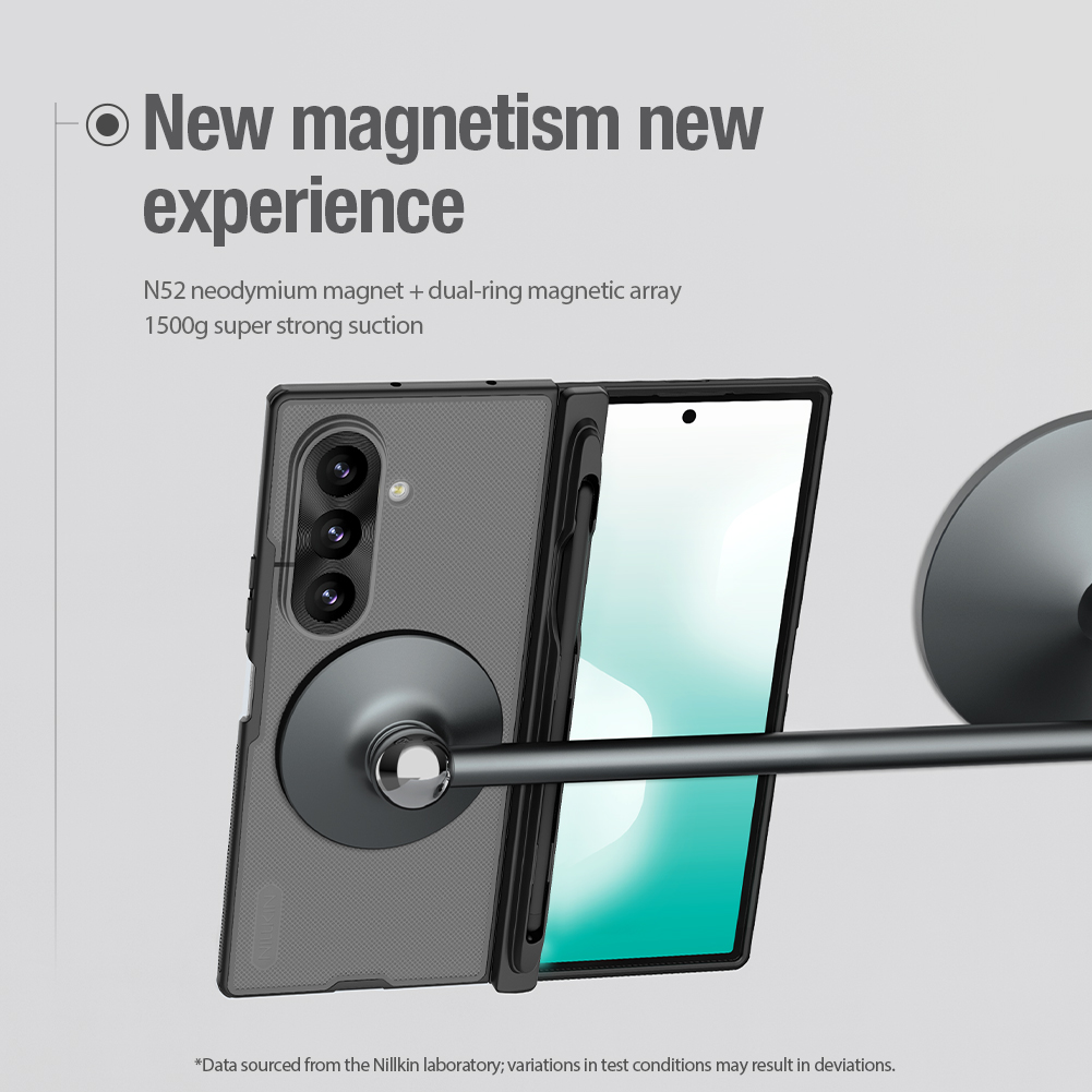 Nillkin Super Frosted FOLD Magnetic Pen Slot Zadný Kryt pre Samsung Galaxy Z Fold 8 Ultra Transparen 