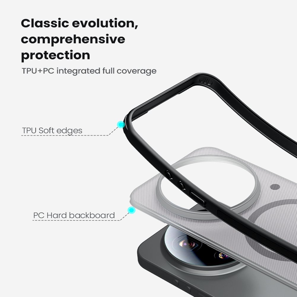 Nillkin Super Frosted PRO Magnetic Zadný Kryt pre Xiaomi 17 Ultra Transparent Black 
