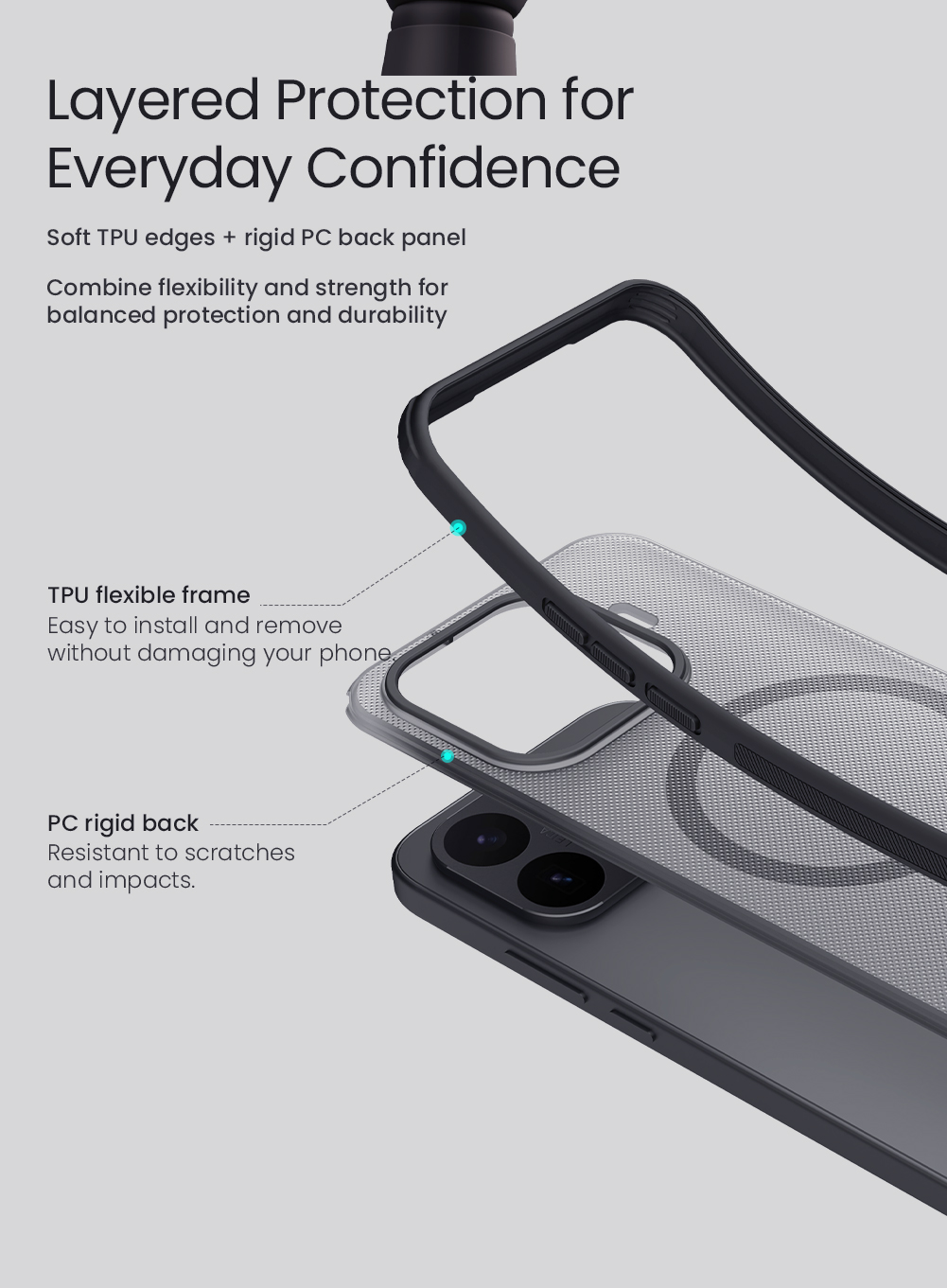 Nillkin Super Frosted PRO Magnetic Zadný Kryt pre Xiaomi 17T Transparent Black 