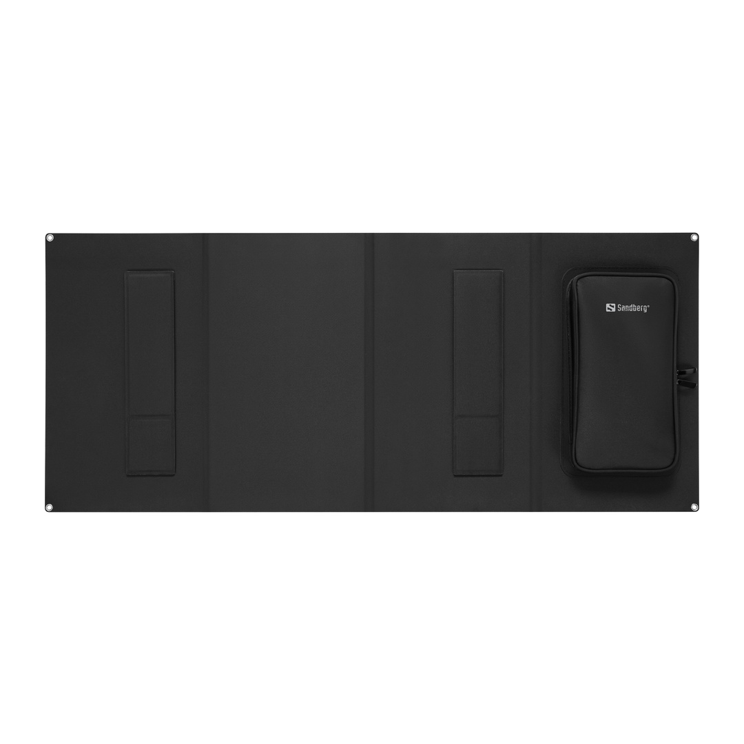Sandberg Solar Charger 60W Lightweight, skladacia solárna nabíjačka, čierna 