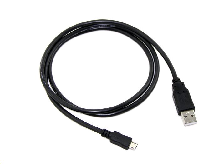 Kábel C-TECH USB 2.0 AM/ Micro, 2m, čierny