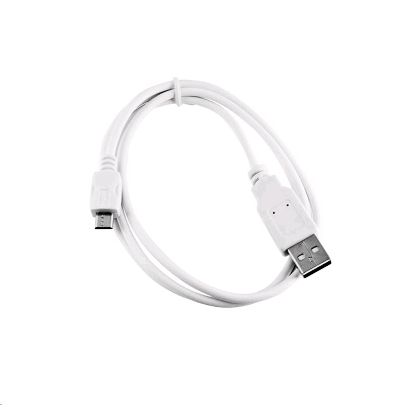 Kábel C-TECH USB 2.0 AM/ Micro, 1m, biely