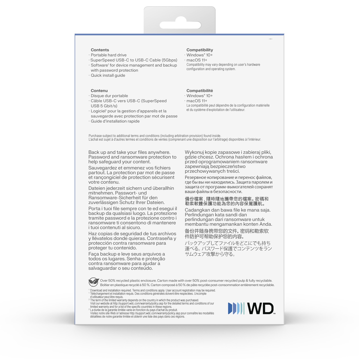 Ext. HDD WD My Passport USB-C 6TB, čierny 